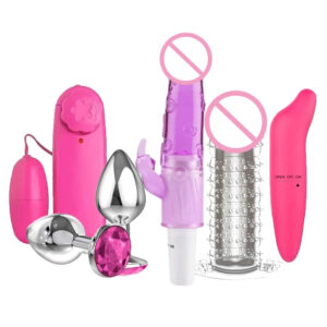 Kit Estimulador de Clitóris, Plug Anal. Bullet Vibro, Vibrador Golfinho + Capa Peniana