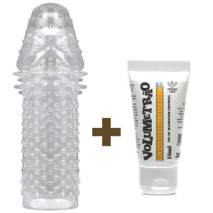 KIT Volumetrão Gel Aumento Peniano Instantâneo + Capa Peniana