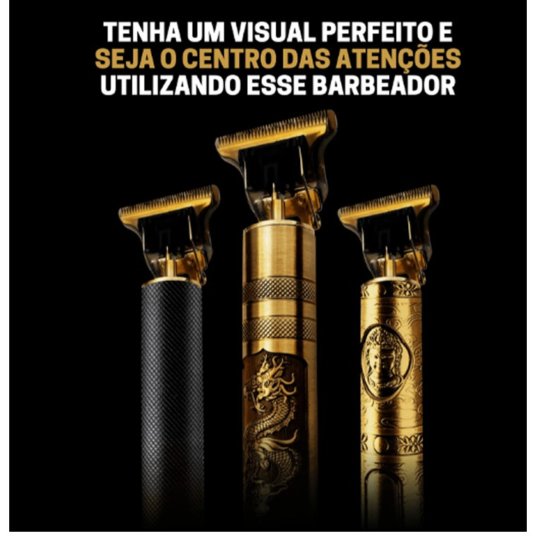 Máquina De Cortar Cabelo e Barba Masculina Designer Aleatório Sem Fio - Imagem 4