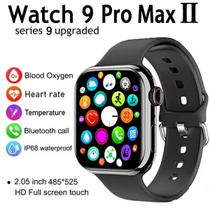 Relógio Original 9 Smart Watch 9 Pro Max 2 Men Bluetooth Chamada De Temperatura Corporal NFC AMOLED Fitness Apple 9 Series