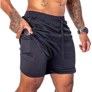 Bermuda e Shorts 2 em 1 academia e treino sport fit dry fit com elastano e proteçao UV alta qualidade