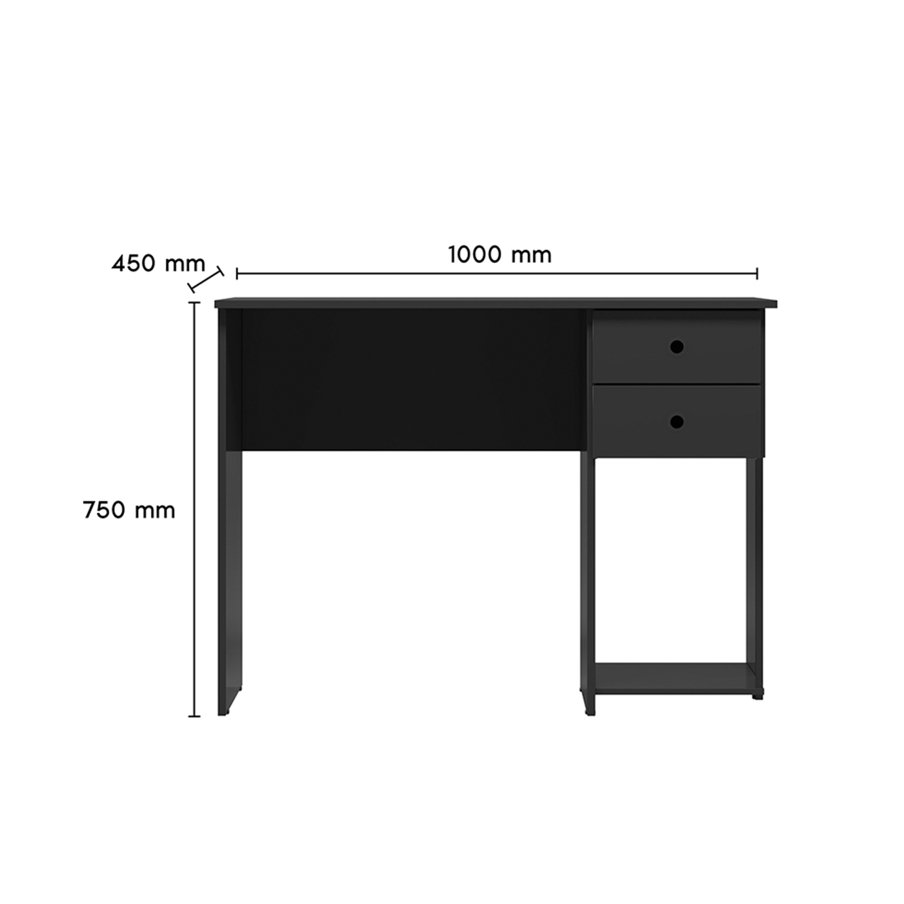 Mesa Escrivaninha 4115 para Computador Notebook com 2 Gavetas Suporte para CPU - Imagem 2