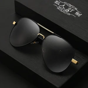 Óculos De Sol Polarizados Masculinos Com Proteção UV Da Moda Para Dirigir Aviador