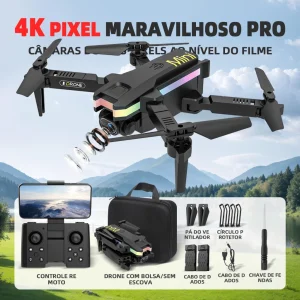 Drone Profissional XT8 com duas câmaras Full HD de 4k e 2 baterias